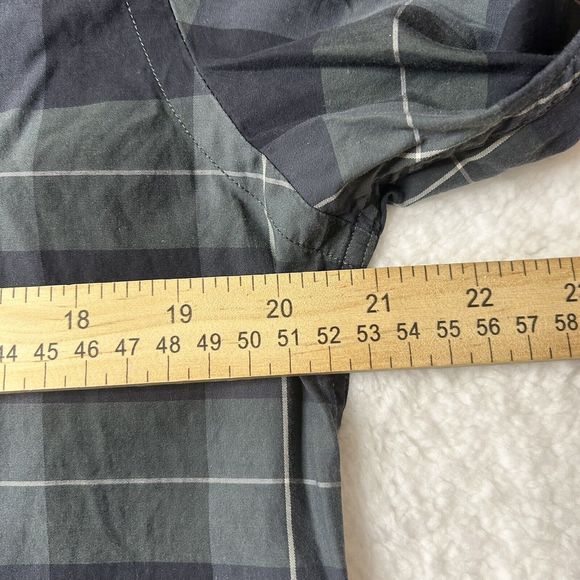 Bugatchi M Men’s Plaid Button Up Blue *button Flaw Business Office Work Preppy - Picture 9 of 11